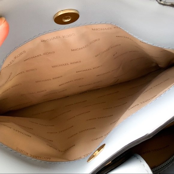 Michael Kors Reagan Large Satchel Bag blue white - Picture 13 of 14